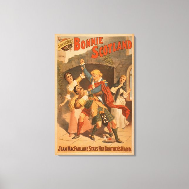 Sidney R. Ellis' Bonnie Scotland Scottish Play Canvas Print (Front)