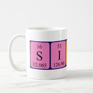 Sidni nom de table périodique mug
