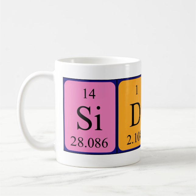Sidni nom de table périodique mug (Gauche)
