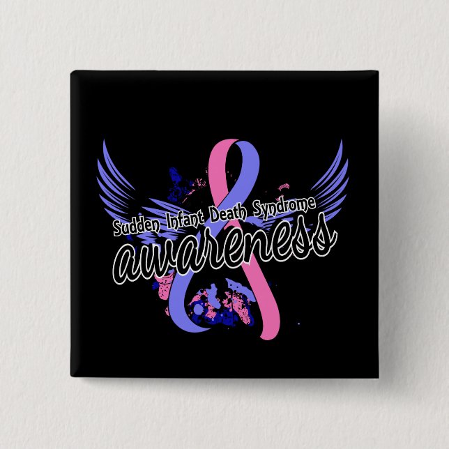 SIDS Awareness 16 2 Inch Square Button (Front)