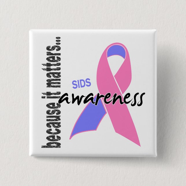 SIDS Awareness 2 Inch Square Button (Front)