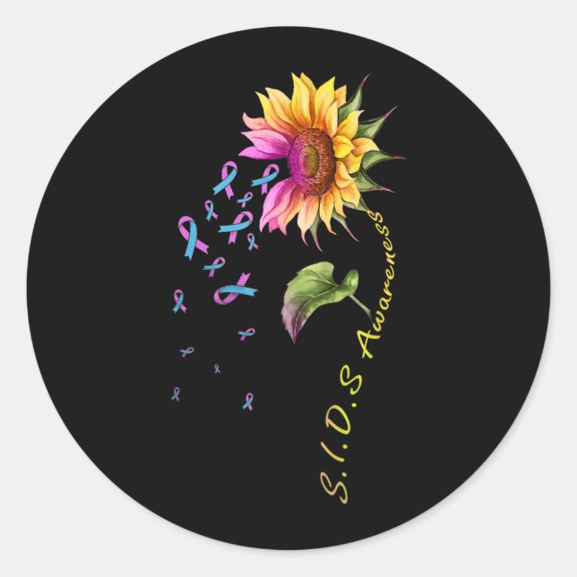 Sids Awareness Suower Shirt Classic Round Sticker (Front)
