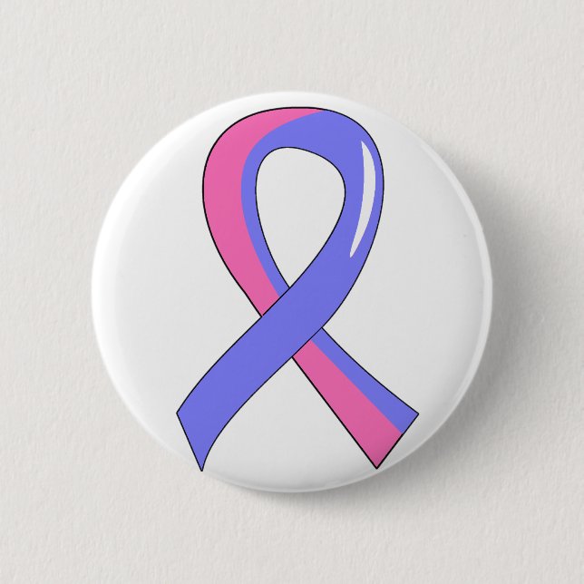 SIDS Blue Pink Ribbon 3 2 Inch Round Button (Front)