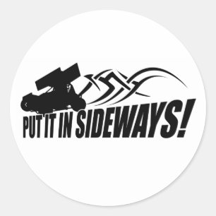 Sidways2 Classic Round Sticker