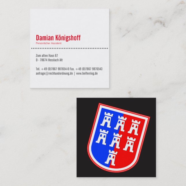 Siebenbürgen Visitenkarten Square Business Card (Front/Back)