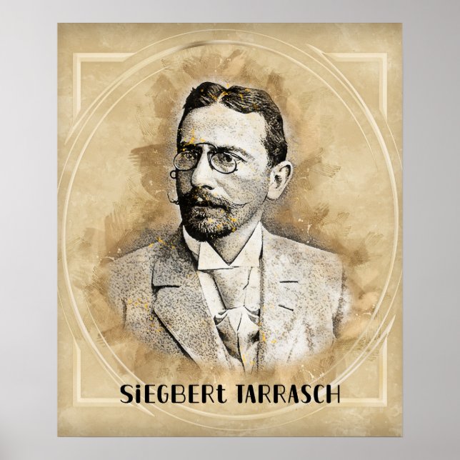 Siegbert Tarrasch, Chess Player Poster (Front)