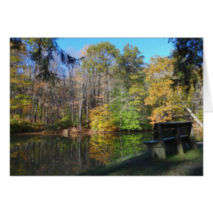 Siège avec vue d'automne en Pennsylvanie