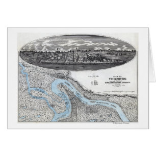 Siège de Vicksburg - carte panoramique 3 de guerre