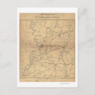 Siège de Vicksburg - Guerre civile Carte panoramiq