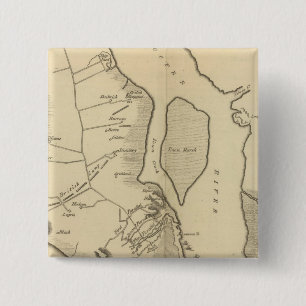 Siege of Charleston in S Carolina 2 Inch Square Button