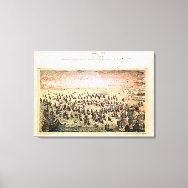 Siege of Mahon, 20th May 1756 Canvas Print (Front)