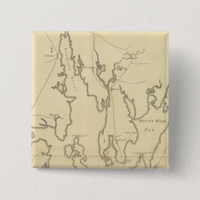 Siege of Newport, Rhode Island 2 Inch Square Button (Front)