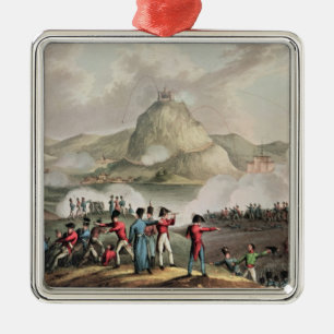 Siege of San Sebastian,  engraved by Thomas Metal Ornament