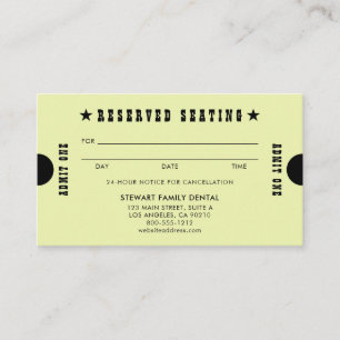 Siège réservé Jaune Rendez-vous dentaire