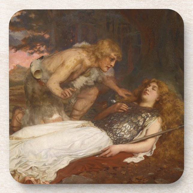 Siegfried and Brunhilde by Charles Ernest Butler Coaster (Front)