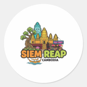 SIEM REAP CLASSIC ROUND STICKER