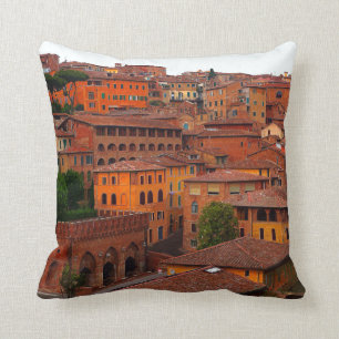 Siena Cityscape Tuscany Italy Throw Pillow