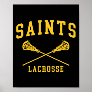 Siena College Saints Lacrosse Throwback Retro Cros Poster