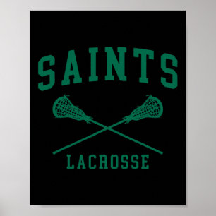 Siena College Saints Lacrosse Throwback Retro Cros Poster