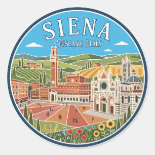 Siena Italy Classic Round Sticker