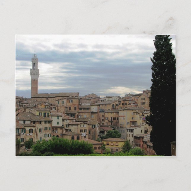 Siena, Italy, tower of City Hall at left Postcard (Front)