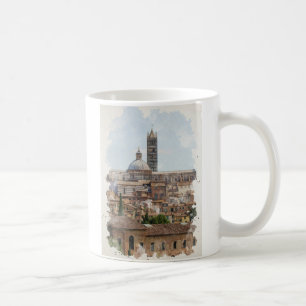 Siena Italy Watercolor Art Coffee Mug