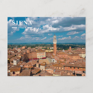 Siena Piazza del Campo and Torre del Mangia Holiday Postcard