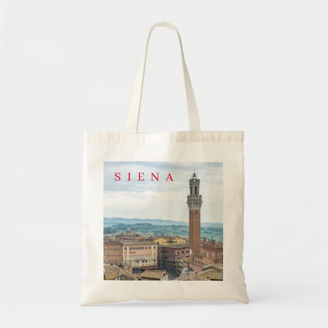 Siena Piazza del Campo view tote bag (Front)