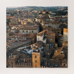 Siena Sunset: Red Roof Panorama Jigsaw Puzzle