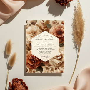 Sienna Bloom Wedding Invitation