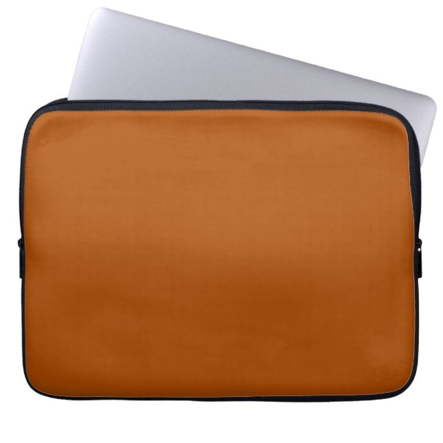 Sienna Brown background ready to customize Laptop Sleeve (Front)