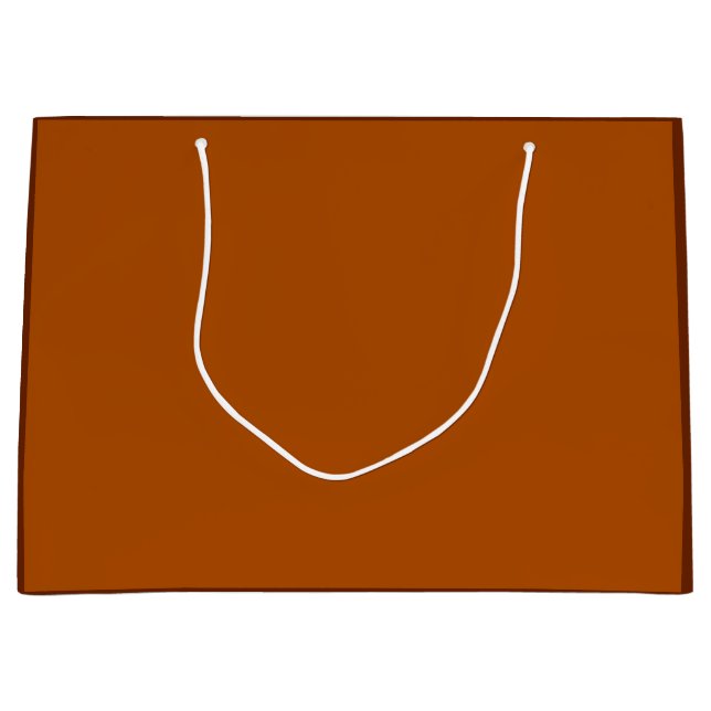 Sienna Brown background ready to customize Large Gift Bag (Front)