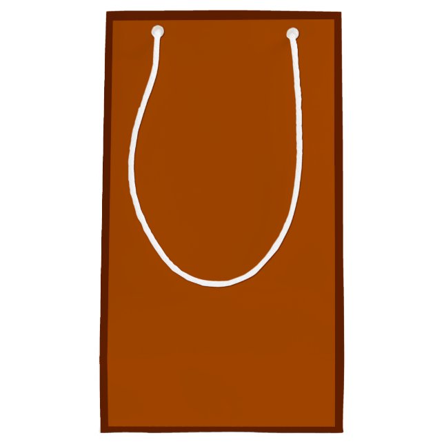 Sienna Brown background ready to customize Small Gift Bag (Front)