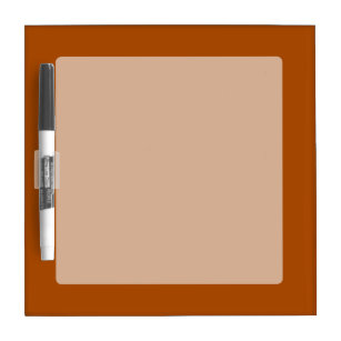 Sienna brown color accent ready to customize dry erase board