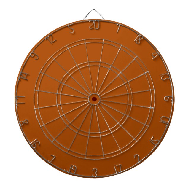 Sienna brown colour accent ready to customize dartboard (Front)