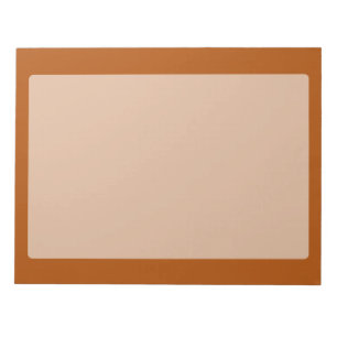 Sienna brown colour accent ready to customize notepad