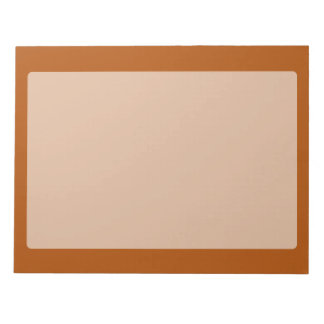 Sienna brown colour accent ready to customize notepad