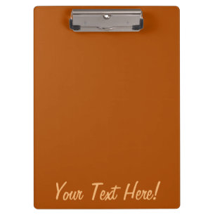 Sienna brown colour decor ready to customize clipboard