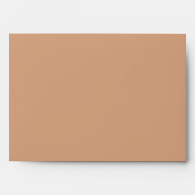 Sienna brown colour decor ready to customize envelope (Front)