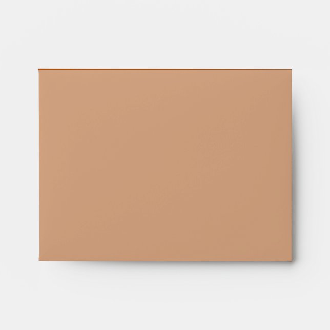 Sienna brown colour decor ready to customize envelopes (Front)
