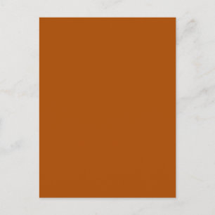 Sienna brown colour decor ready to customize postcard