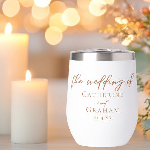 Sienna Brown Typography Minimalist Wedding