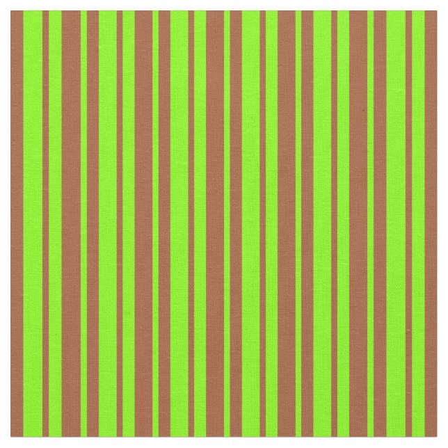Sienna & Chartreuse Stripes Fabric (Close Up)