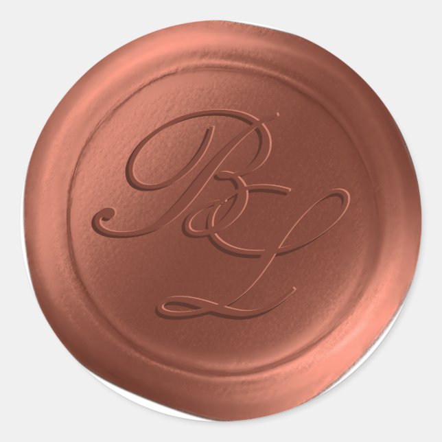 Sienna Double Monogram Faux Wax Seal Stickers (Front)