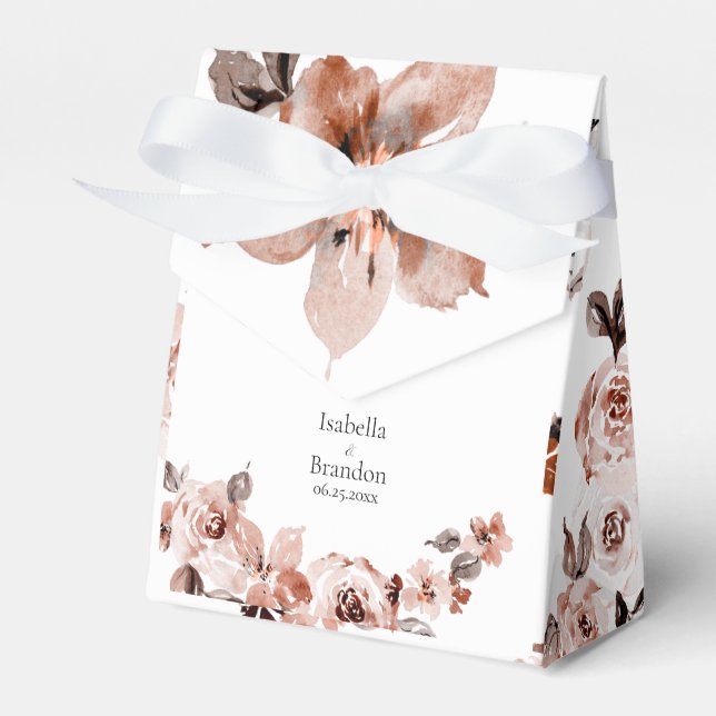Sienna Floral Favor Box (Front Side)