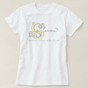 Sienna girls S name meaning monogram tee