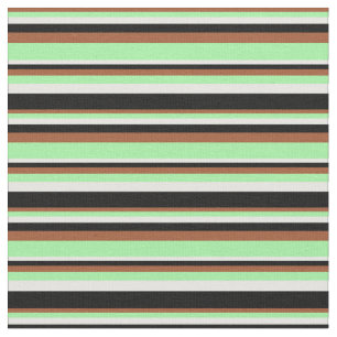 Sienna, Green, Mint Cream, and Black Coloured Fabric