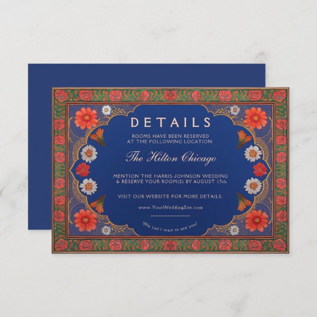 SIENNA I : Wedding Details Card (Front/Back)