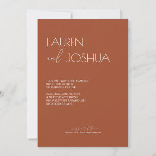 Sienna • Modern Minimalist Script Wedding Invitation