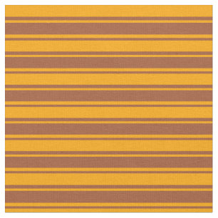 Sienna & Orange Coloured Stripes Pattern Fabric